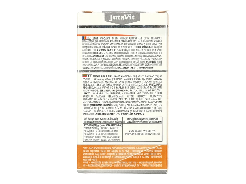 Jutavit Béta-karotin 15mg 100db