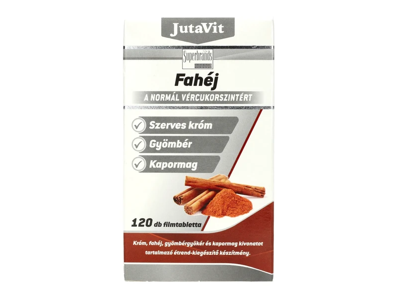Jutavit Fahéj+Króm+Gyömbér+Kapormag 120 db Filmtabletta
