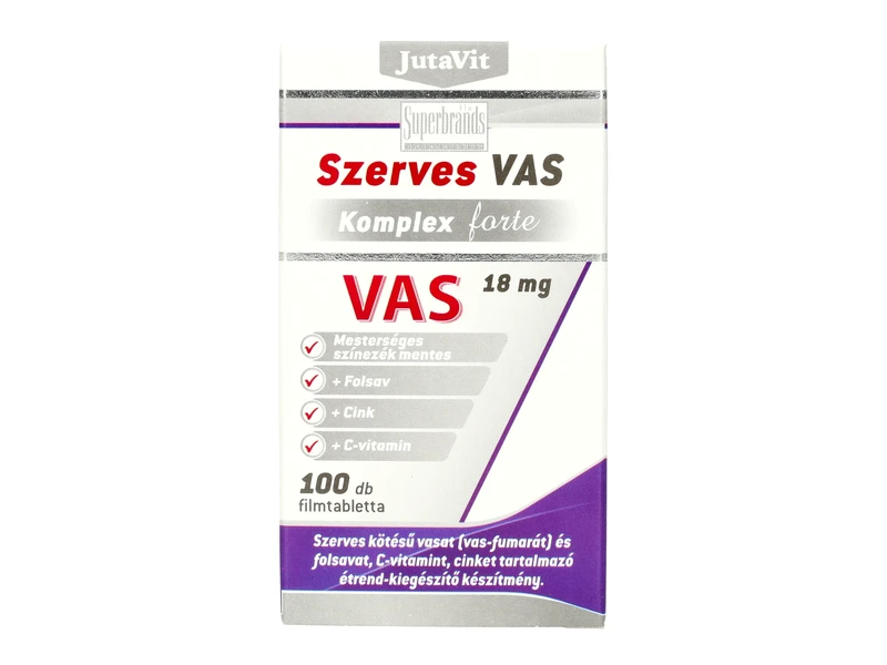 JutaVit Szerves Vas-komplex Forte 18mg 100db