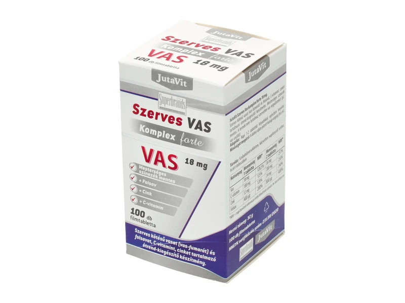 JutaVit Szerves Vas-komplex Forte 18mg 100db