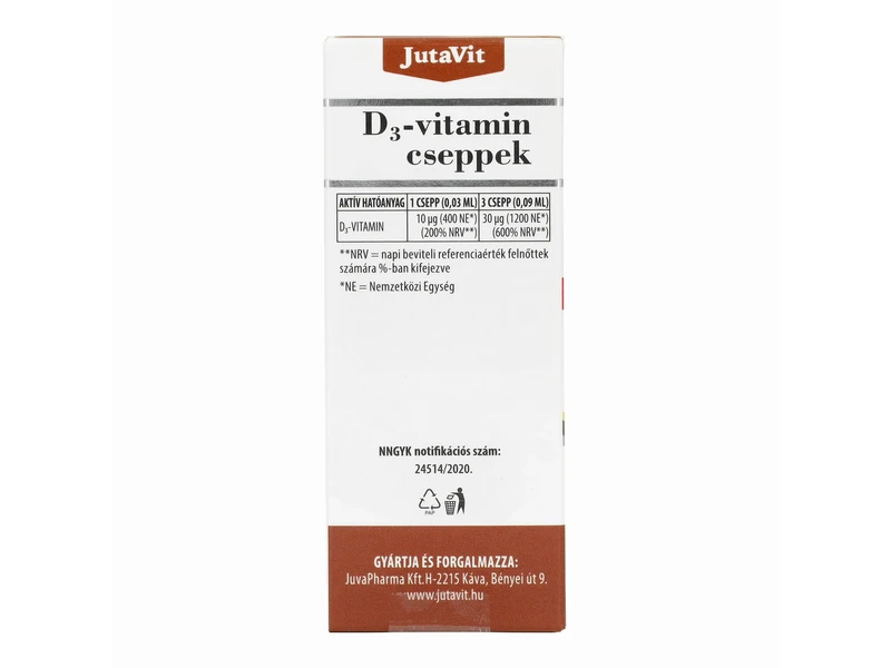 JutaVit D3-vitamin cseppek 400NE 30ml