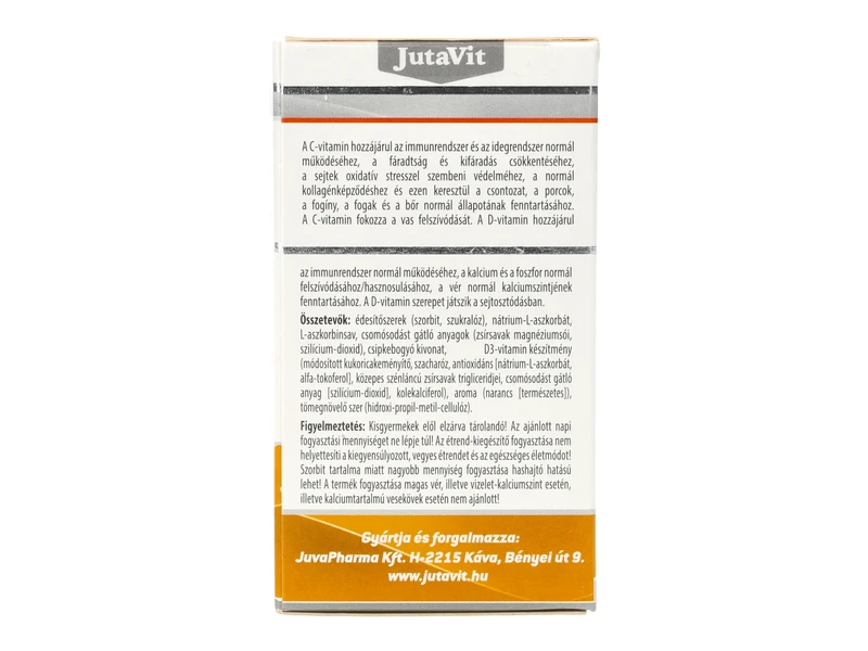 Jutavit C-vitamin KID 200mg + D3-vitamin 100db