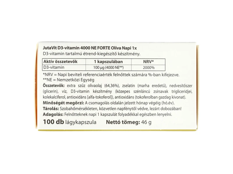 JutaVit D3-vitamin 4000NE Olíva 100db