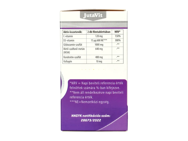 JutaVit Glükozamin+Kondroitin+MSM+Kolagén D+C vitamin tabletta 60db