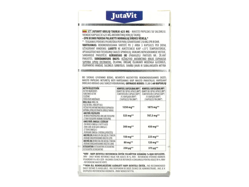 JutaVit Krill olaj 625mg 60db