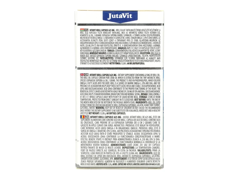 JutaVit Krill olaj 625mg 60db