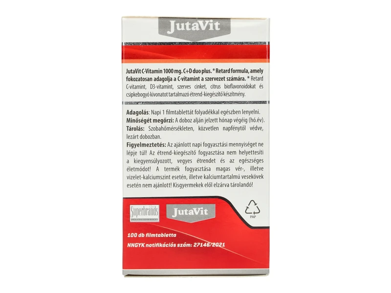 JutaVit C-vitamin 1000mg C+D DUO Plus 100db