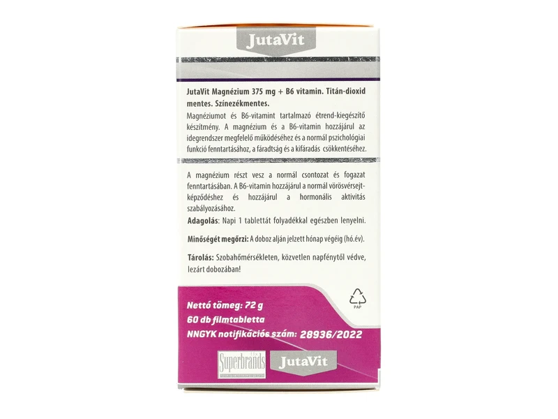 JutaVit Magnézium 375mg+B6 60db