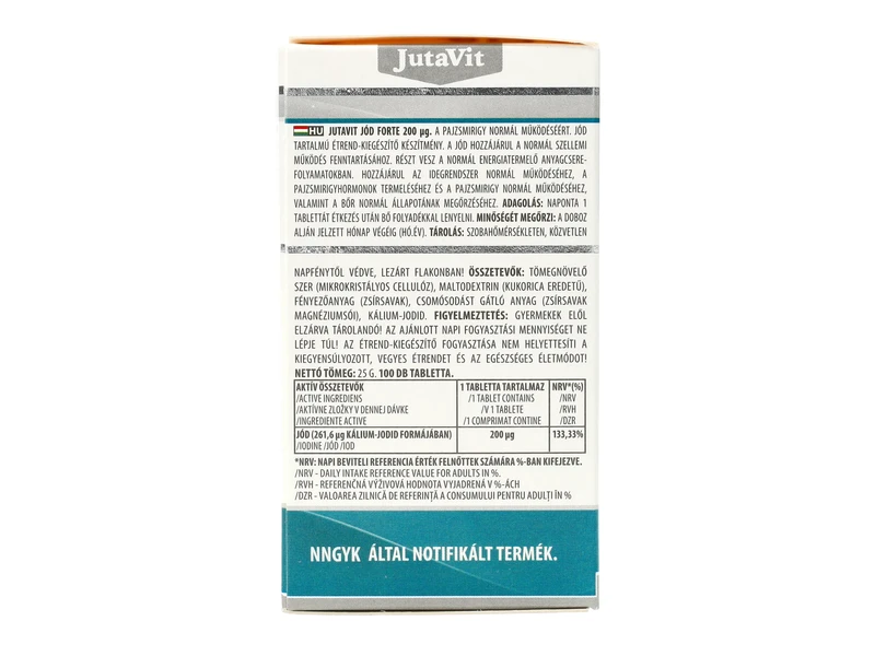Jutavit jód forte tabletta 100db
