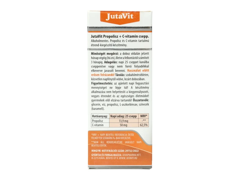 JutaVit Propolisz+C-vitamin csepp 30 ml
