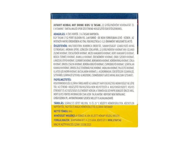 JutaVit Herbal Hot Drink 4 éves kórtól 12 db