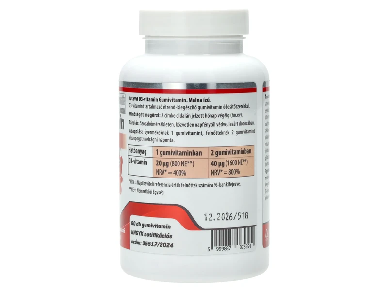 Jutavit D3 gumivitamin 60db