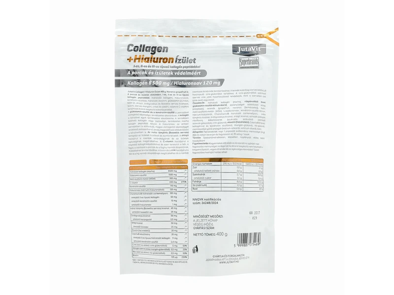 JutaVit Collagen+Hialuron ízület Narancs-Grapefruit 400 g