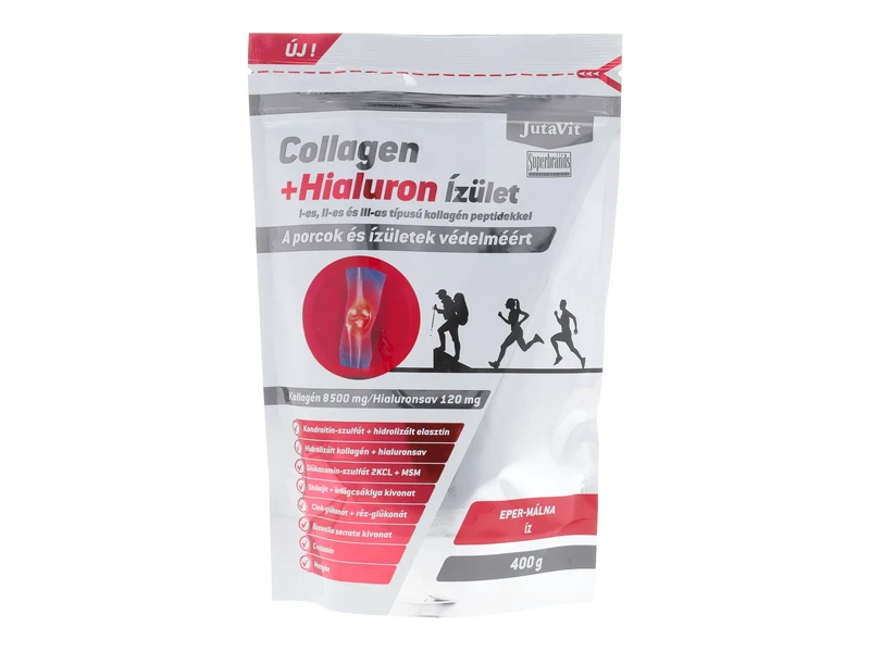 JutaVit Collagen+Hialuron ízület Eper-Málna 400 g