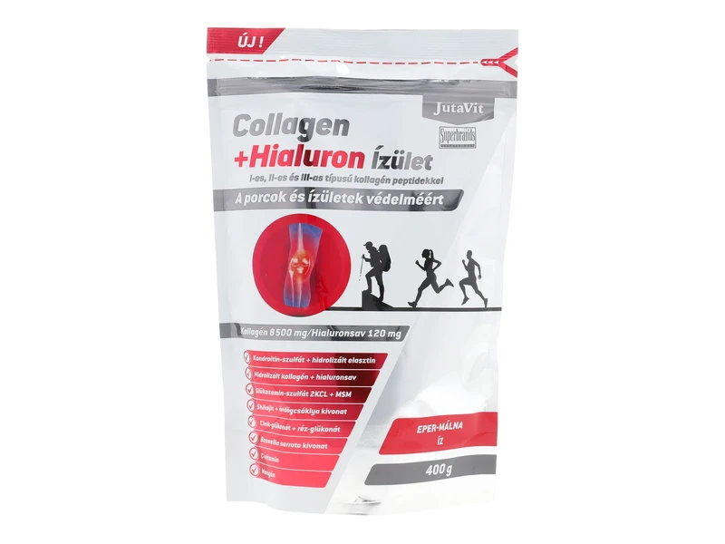 JutaVit Collagen+Hialuron ízület Eper-Málna 400 g