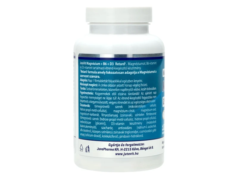 JutaVit Magnézium retard 250mg + B6 + D3 120db