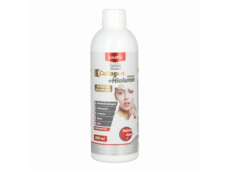 JutaVit Collagen + Hialuron Matrix Málna-Eper 500ml