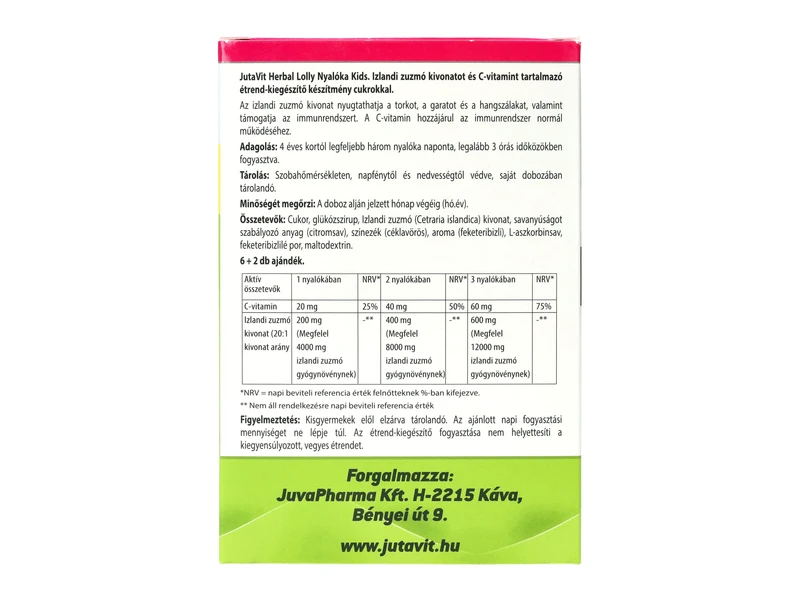 JutaVit Herbal Lolly Torok nyalóka 6+2db ajándék