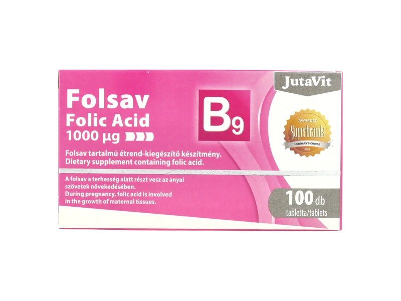 Jutavit Folsav 1000 Ug 100 db Filmtabletta