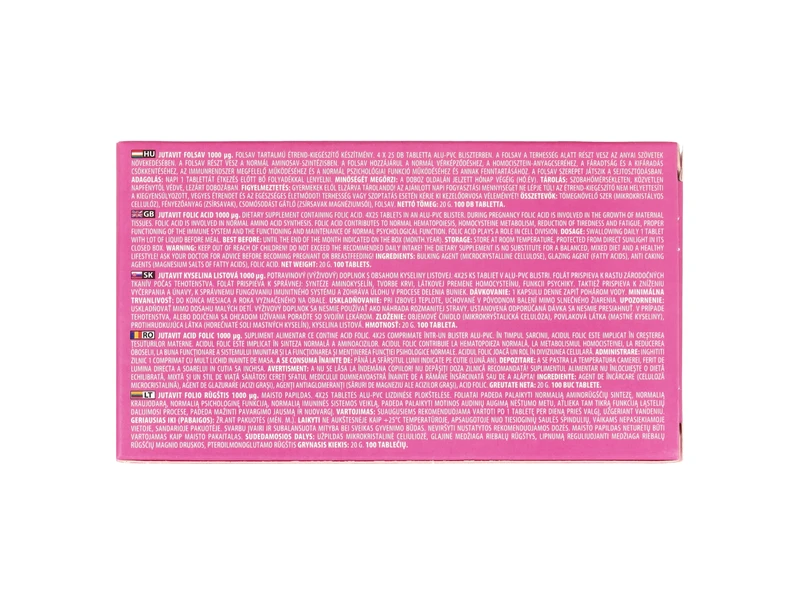Jutavit Folsav 1000 Ug 100 db Filmtabletta