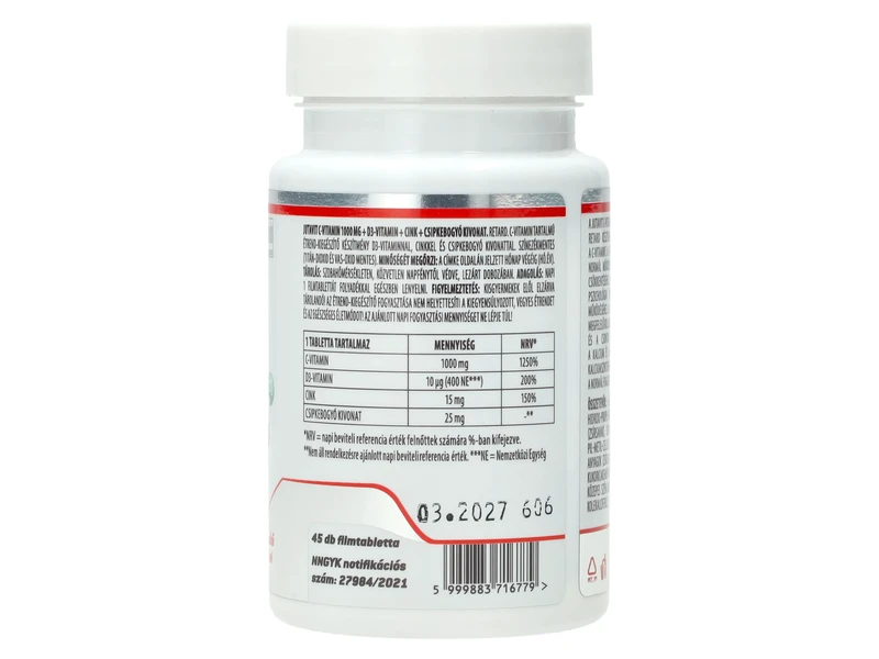 JutaVit C-vitamin 1000mg +D3 vitamin 45db