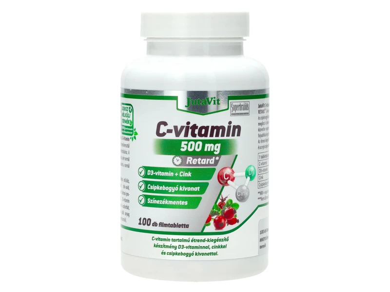 JutaVit C-500 + D3 nyújtott csipkebogyó filmtabletta 100db