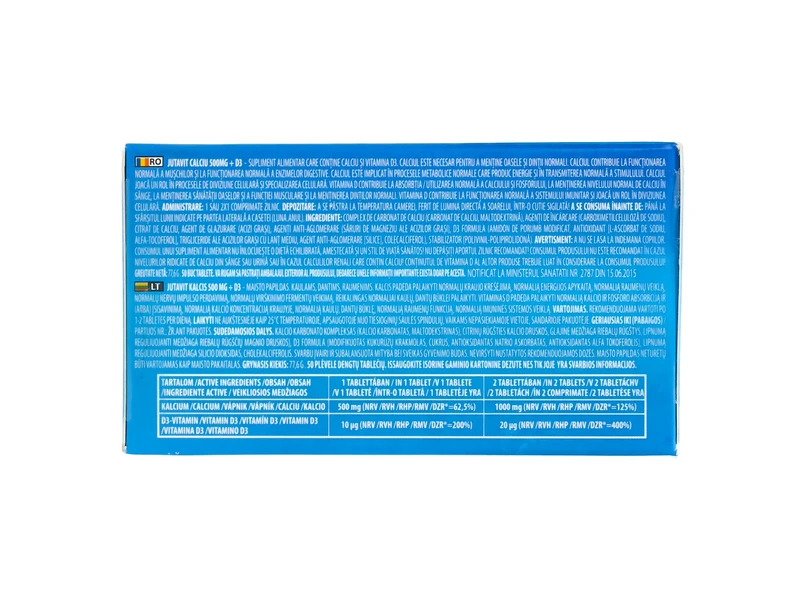 JutaVit Calcium tabletta 50db 500mg