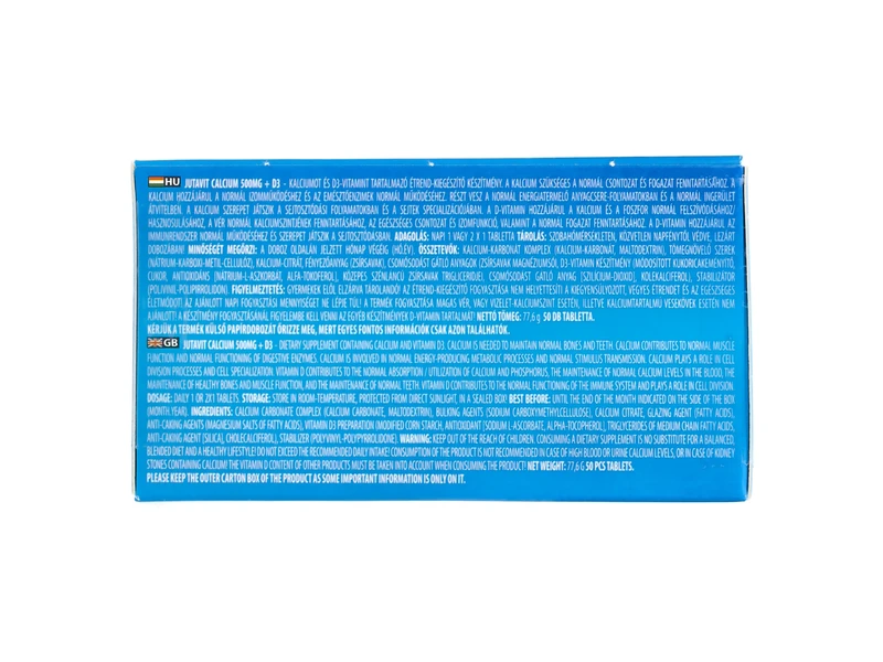 JutaVit Calcium tabletta 50db 500mg