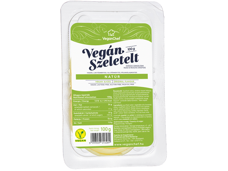 VeganChef Vegán Szeletelt Natúr 100 g