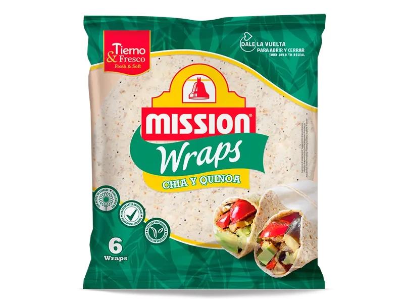 MISSION Wrap Chia & Quinoa 25cm 370g (6db/cs)