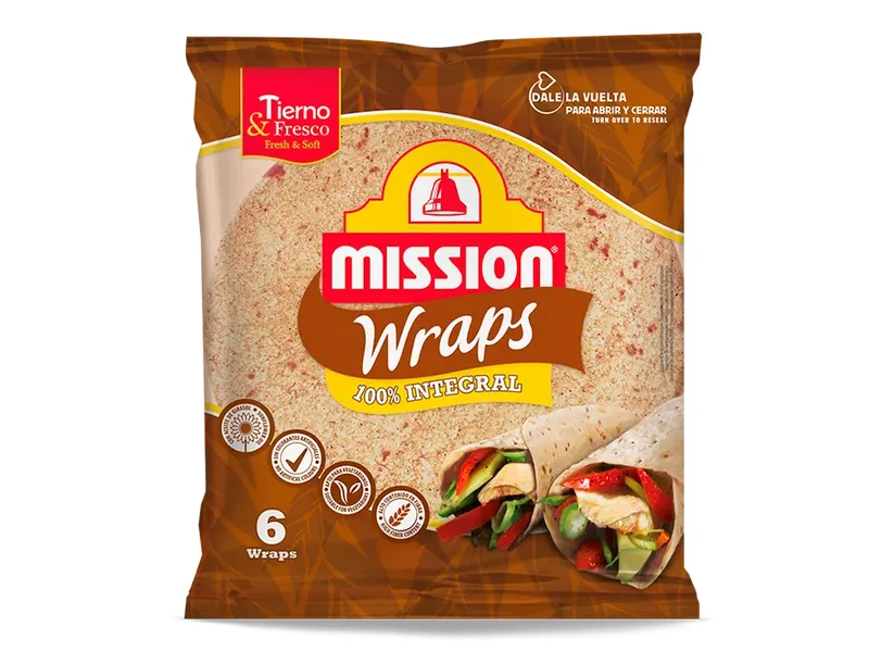 MISSION Wrap Teljes kiőrlésű 25cm 370g (6db/cs)