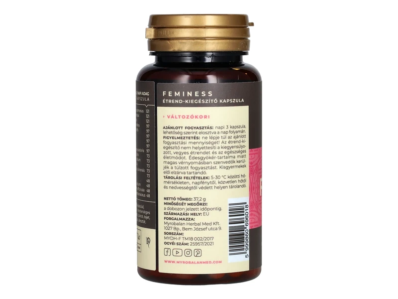 Myrobalan Feminess könnyed változókor gyógynövény-komplex 60db