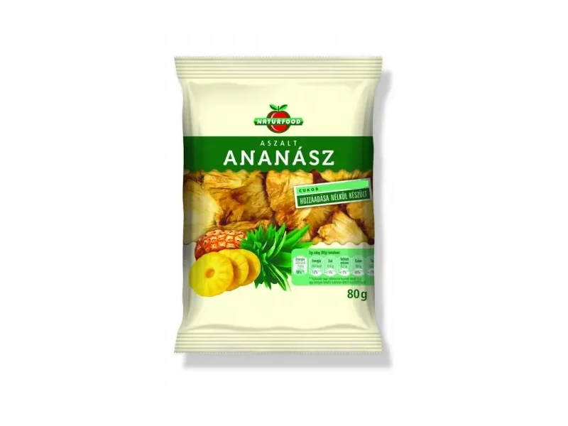 Naturfood Aszalt ananász (cukormentes) 80g