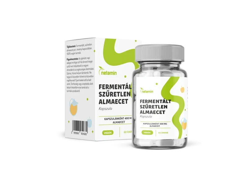 Netamin Fermentált Szűretlen Almaecet kapszula 400 mg 60 db