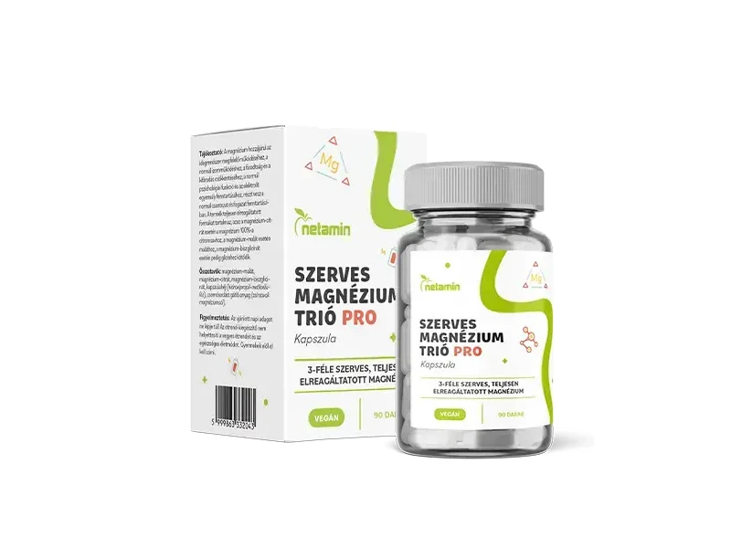 Netamin Szerves Magnézium Trió PRO kapszula 90 db