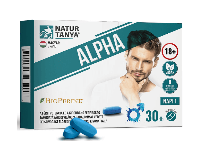 NaturTanya Alpha férfi potencianövelő és energetizáló tabletta 30db