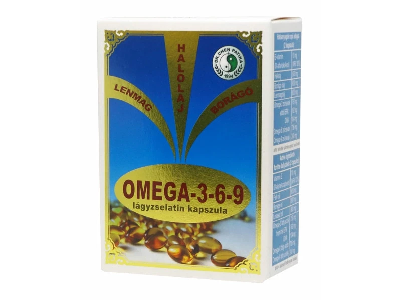 Omega 3-6-9 lágyzselatin kapszula 30 db (Dr.Chen)