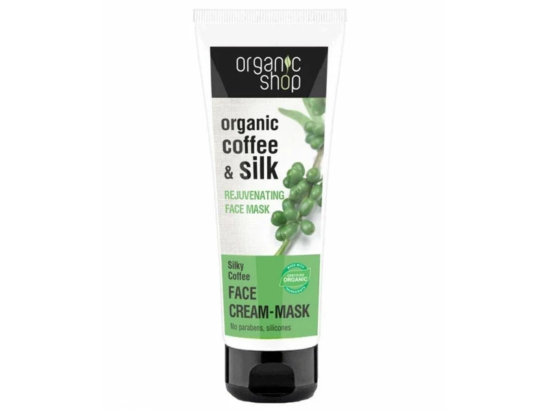Organic Shop arcpakolás bio kávé és selyem kivonattal 75 ml