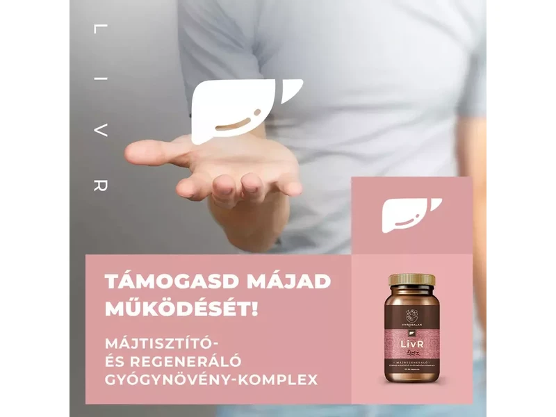 Myrobalan LivR májtisztító- és regeneráló gyógynövény-komplex 2x60db