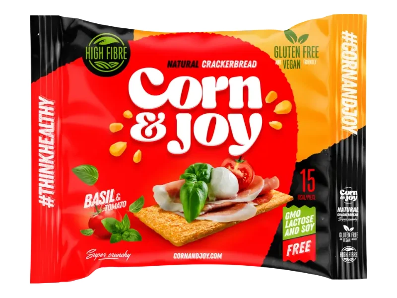 Corn&Joy Extrudált kenyér 80g - Paradicsom-bazsalikom