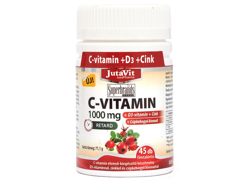 JutaVit C-vitamin 1000mg +D3 vitamin 45db
