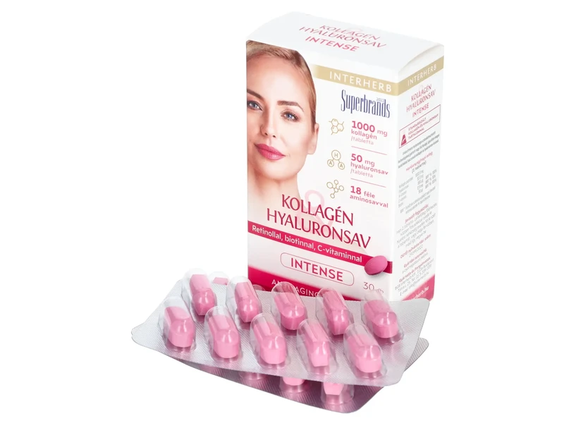 INTERHERB KOLLAGÉN -HYALURONSAV INTENSE TABLETTA 30DB