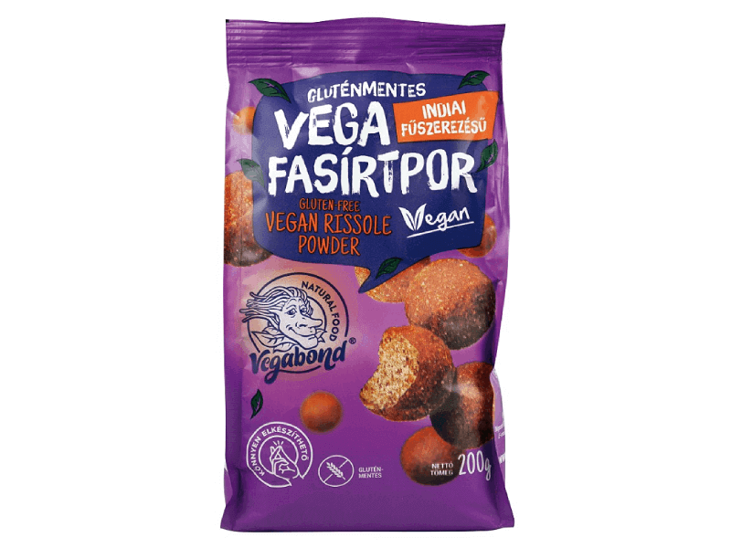 Vegabond Vega fasírtpor, gluténmentes, Indiai fűszerezésű 200g