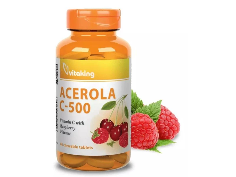 Vitaking Acerola C-500 rágótabletta 40 db édesítővel