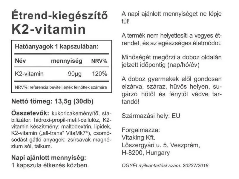 VK K2 30db 90mcg