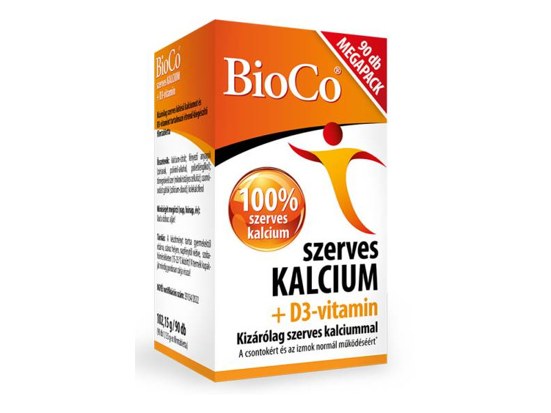 BioCo szerves KALCIUM + D3-vitamin MEGAPACK 90db