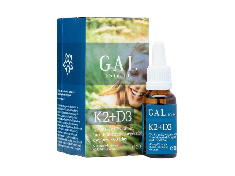 GAL K2+D3 20ml K-komplex 500mcg + D3 4000NE