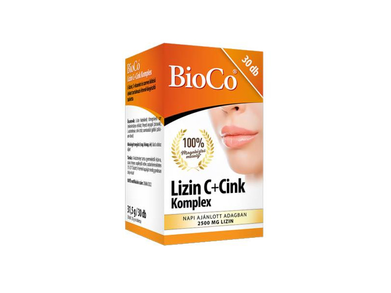 BioCo Lizin C+Cink Komplex 30db