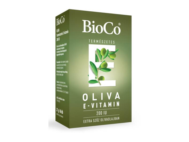 BioCo OLIVA Természetes E-vitamin 200 IU lágyzselatin kapszula 60 db