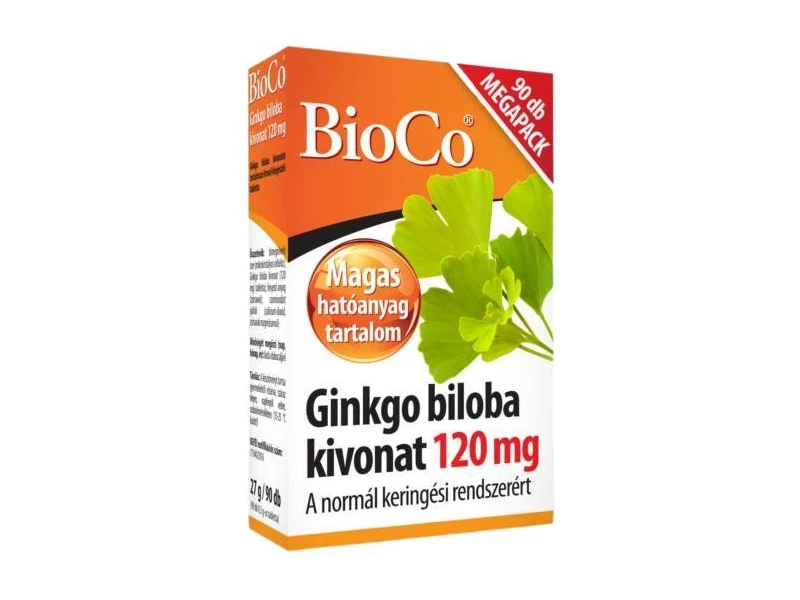 BioCo Ginkgo Biloba kivonat 120 mg Megapack tabletta 90 db